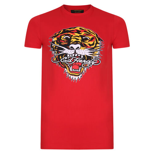 TIGER MOUTH GRAPHIC T-SHIRT RED Rojo S