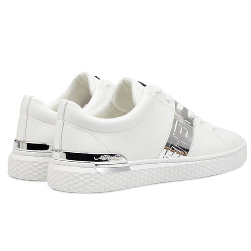 STRIPE LOW TOP-METALLIC WHITE/SILVER