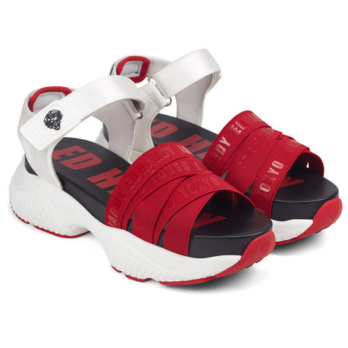 OVERLAP SANDAL RED/WHITE Rojo 36