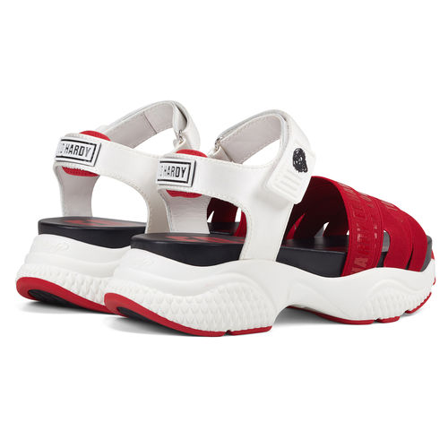 OVERLAP SANDAL RED/WHITE