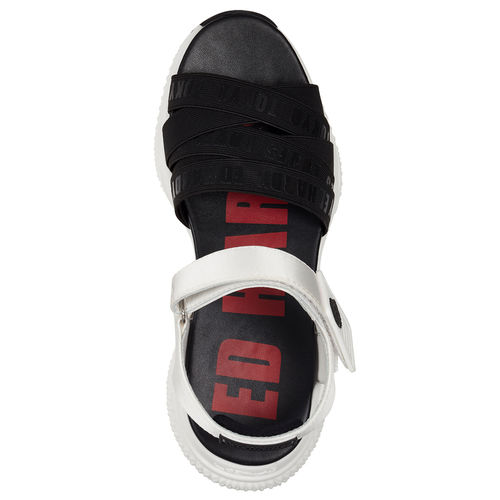 OVERLAP SANDAL BLACK/WHITE Blanco 40