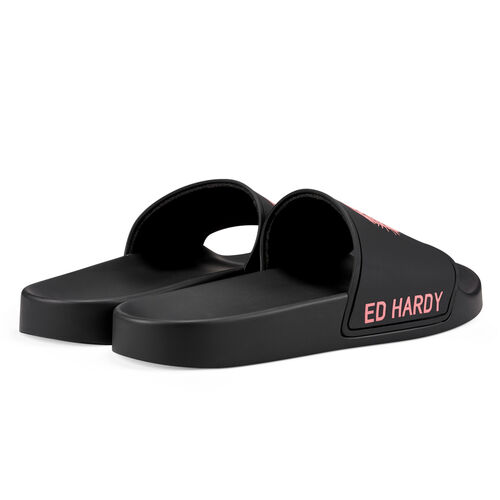 SEXY BEAST SLIDERS BLACK-FLUO RED Negro/Rosa 36