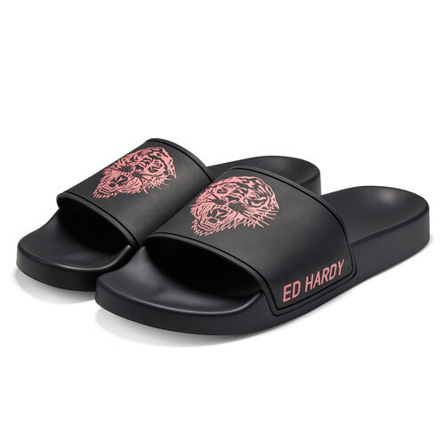 SEXY BEAST SLIDERS BLACK-FLUO RED Negro/Rosa 37