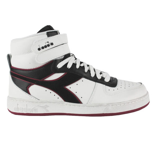 DIADORA MAGIC BASKET MID ICONA LEATHER 501.178566 01 C5019 White/Red granata