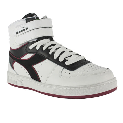 DIADORA MAGIC BASKET MID ICONA LEATHER 501.178566 01 C5019 White/Red granata