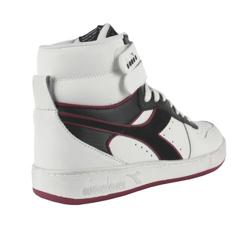 DIADORA MAGIC BASKET MID ICONA LEATHER 501.178566 01 C5019 White/Red granata