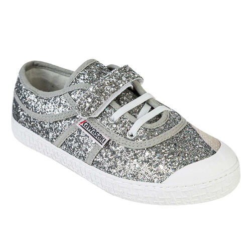 Kawasaki Glitter Kids Shoe W/Elastic K202586 8889 Silver