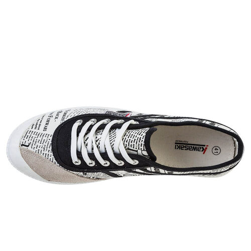 Kawasaki News paper Canvas Shoe K202414 1002 White