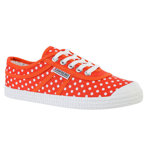 Kawasaki Polka Canvas Shoe K202421 5030 Cherry Tomato