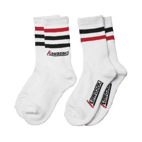 Kawasaki 2 Pack Socks K222068 1002 White