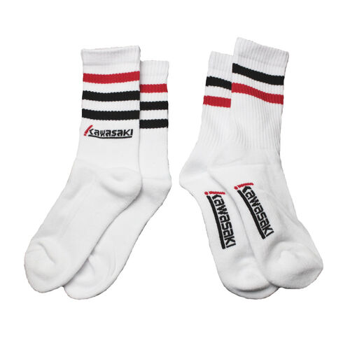 Kawasaki 2 Pack Socks K222068 1002 White