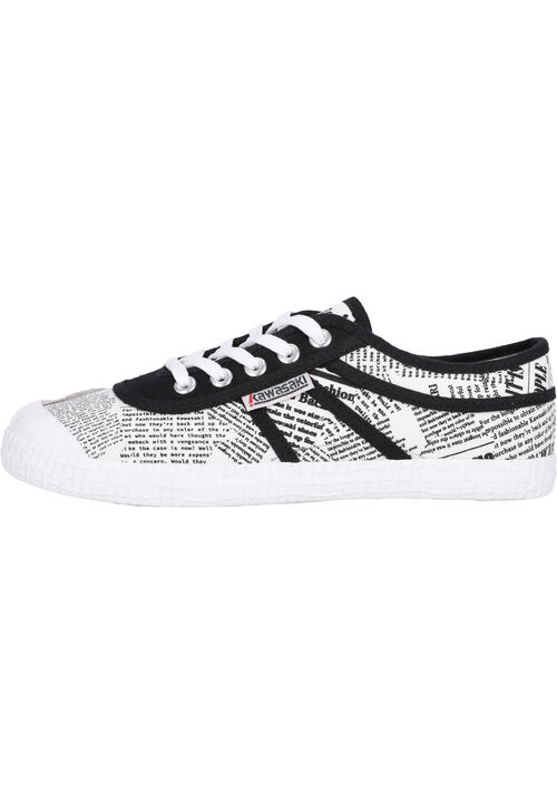 Kawasaki News paper Canvas Shoe K202414-ES 1002 White