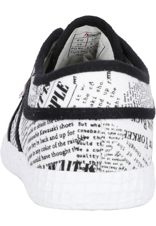 Kawasaki News paper Canvas Shoe K202414-ES 1002 White