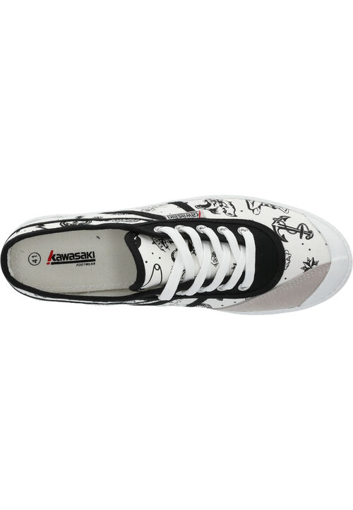 Kawasaki Tattoo Canvas Shoe K202420-ES 1002 White