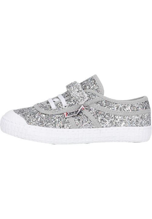 Kawasaki Glitter Kids Shoe W/Elastic K202586-ES 8889 Silver