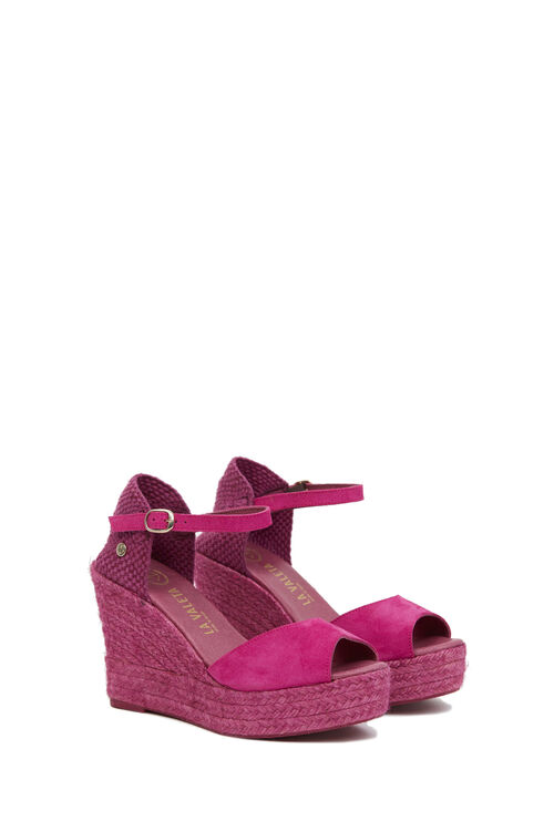 La Valeta Charlene Peep Toe Fucsia