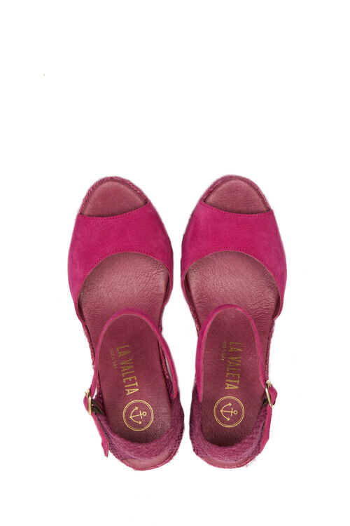 La Valeta Charlene Peep Toe Fucsia