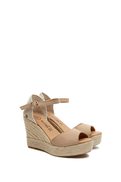 La Valeta Charlene Peep Toe Nude