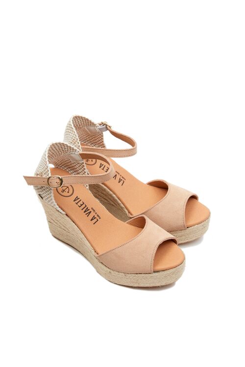 La Valeta Charlene Peep Toe Nude