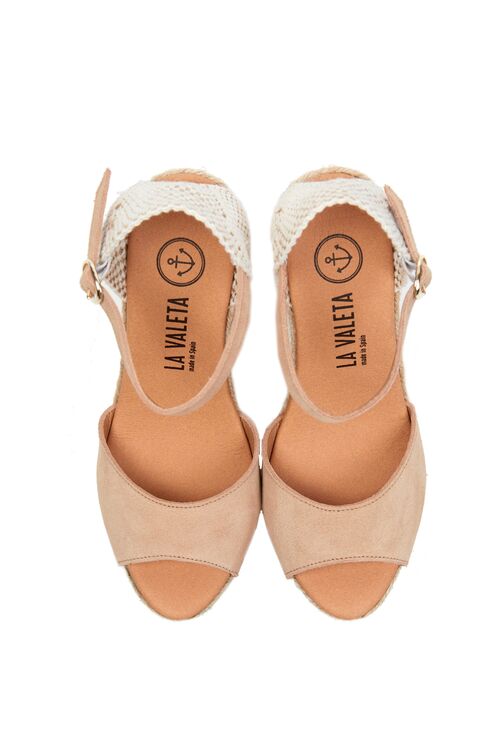 La Valeta Charlene Peep Toe Nude