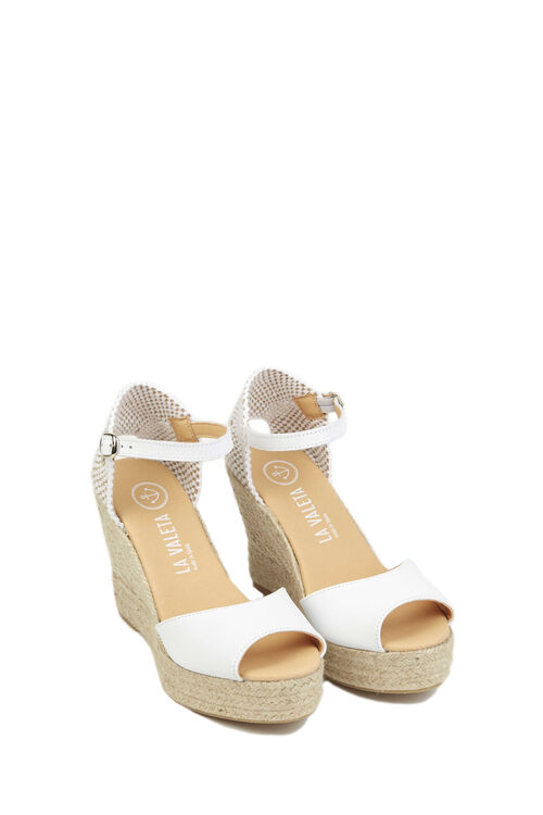 La Valeta Charlene Peep Toe Blanco