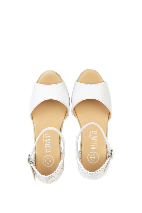 La Valeta Charlene Peep Toe Blanco