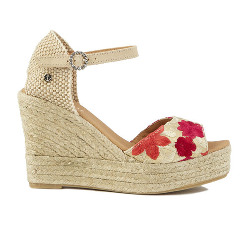 La Valeta Camelia Peep Toe Beige
