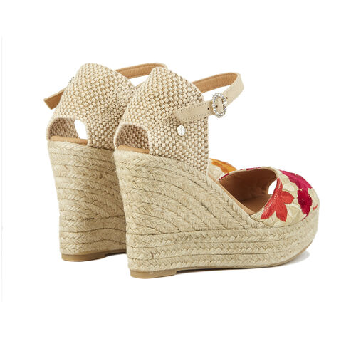 La Valeta Camelia Peep Toe Beige