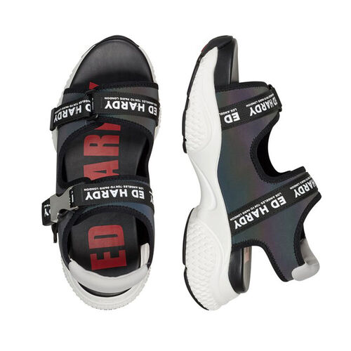 AQUA SANDAL IRIDESCENT CHARCOAL Gris Carbon 39